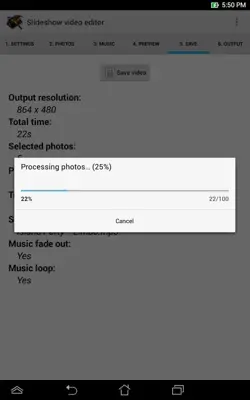 Slideshow video editor android App screenshot 1
